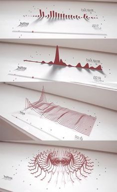 four different types of lines and shapes on display