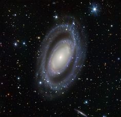 an image of a spiral galaxy in the sky