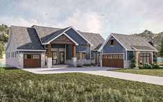 this is an artist's rendering of these craftsman home plans