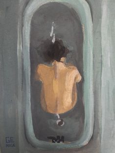 A girl under water Person In Shower Drawing, Person In Bathtub Reference Drawing, Bathtub Drawing Reference, Person In Bathtub Reference, Bathtub Artwork, Tired Painting, Bathtub Drawing, Woman In Bathtub, Shower Painting