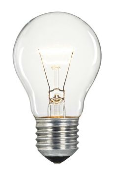 a light bulb on a white background