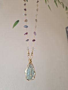 Beautiful Gold Fluorite Necklace Chain & Pendant Changeable Pendant Fluorite Necklace, Crystal Chain, Crystal Necklace Pendant, Chain Pendant, Jewelry Diy, Necklace Chain, Chain Pendants, Stone Pendants, Necklace Pendant