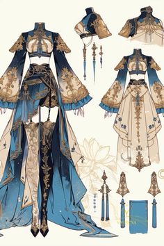 Fantasy Clothes Drawing Reference, Fantasy Fashion Art, Victorian Era Dresses