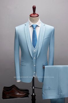 Men's Closet, Groom And Groomsmen Suits, Three Color Combinations, Prom Costume, Prom Suits For Men, Costume For Men, Blue Color Combinations