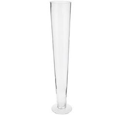 Dimensions: 23.5" H x 4.25" W x 4.25" D Material: Glass Color: Clear Care & Safety: Item Is Fragile; Pick Up From The Bottom, Do Not Pick Up From The Top Quantity: 1 Complement your florals with stunning glass elements such as this Pilsner Glass Vase. It features a flat base and a narrow body that widens towards the top. Fill this vase with decorative filler to start, then drape faux florals or a garland from the top! Tall Clear Vase Filler Ideas, Clear Vase Filler Ideas, Tall Glass Vase Ideas, Tall Glass Vase Centerpiece, Tall Clear Vase, Cinderella Centerpiece, Tall Vase Centerpieces, Vase Filler Ideas, Rectangle Vase