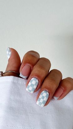 New april 2023 Insanely Cute Spring Nail Designs You Want To Copy Nail Art For Girls, Checkered Nails, Teen Nails, Spring Acrylic Nails, Cute Simple Nails, Simple Gel Nails, Summery Nails, Really Cute Nails