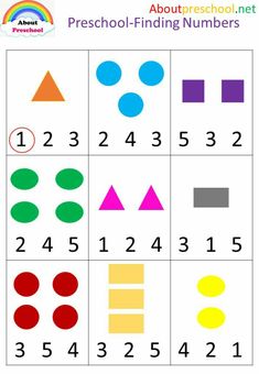 the printable worksheet for preschool to learn how to make numbers and shapes