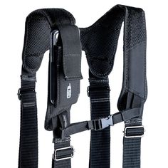 The Pull'R 57400 LoadBear suspenders are an innovative solution for carrying and keeping tools in close proximity hands-free. These braces feature an adjustable chest-retaining strap for a secure fit, moisture-wicking, breathable shoulder pads for dry, comfortable wear, and metal clips for attaching to D-rings on tool belts. Moreover, they come with a stretch suspension that takes the weight of your tools off your shoulders and back. This lessens the fatigue of bearing equipment on the job site, allowing you to perform at peak. On top of that, a cellphone holder, which can hold most phones, is located on the right strap to keep you one call away from others! Pull'R have constantly proven the quality and reliability of their tools at a great value. Treading on the path towards functional in Speed Square, Cellphone Holder, Tool Belts, General Construction, Tool Belt, Cell Phone Holder, Suspenders, Shoulder Pads, Belts