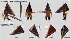 Track___Field__Pyramid_Head_by_UdonCrew Character Design Sheet, Omar Dogan, Colored Characters, Design Sheet, T Track, Character Model Sheet, Model Sheet