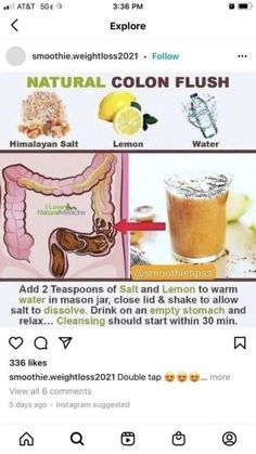 Colon Flush, Lose Stomach Fat Fast, Food Health Benefits, Smoothie Detox, Herbs For Health, Healthy Drinks Recipes, Good Health Tips