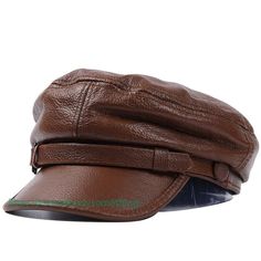 Cadet Cap Black Genuine Leather Adjustable Biker Motorcycle Ball Flat Hat   Color:Red-brown  Black  Brown Size:M-XL Material:Leather       Payment 1. Payment must be made within 7 days of auction closing (Unpaid dispute will automatically open when item is not paid in 7 days). 2. PLEASE NOTE: SHIPPING&HANDING DOES NOT INCLUDE DUTIES, LOCATL TAXES OR ANY OTHER IMPORTATION FEES. 3. Please list your special requests (color, packages, value of declaration, etc.) in the EBAY NOTES SECTION when you ma Leather Flat Cap For Fall, Leather Flat Cap Hat For Fall, Leather Cap For Fall, Casual Brown Leather Hat, Brown Leather Hat With Short Brim, Brown Retro Hat For Outdoor, Vintage Brown Leather Hat, Brown Cap For Fall, Classic Brown Hat With Leather Sweatband