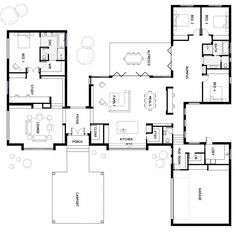 the floor plan for an apartment with three bedroom and two bathrooms, one living room