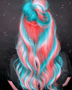 Exotic Hair Color, Unicorn Hair Color, Exotic Hairstyles, Rainbow Hair Color, Cute Hair Colors, Neon Hair