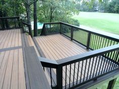 35+ Best Deck Color Ideas and Designs (With Pictures) 59 Building A Porch, Trex Deck, Staining Deck, Deck Railing, Cool Deck