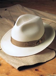 Traditional Borsalino Panama Hat - The Ben Silver Collection Classic Fitted Fedora For Travel, Elegant Fitted Hats For Travel, Classic Flat Brim Fedora For Travel, Elegant Wide Brim Toquilla Straw Fedora, Elegant Fedora With Curved Brim For Travel, Elegant Curved Brim Fedora For Travel, Elegant Travel Fedora With Curved Brim, Classic Wide Brim Fedora For Kentucky Derby, Classic Panama Hat With Short Brim