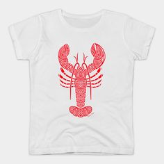 Tribal Maine Lobster Artwork -- Choose from our vast selection of Crewneck and V-Neck T-Shirts to match with your favorite design to make the perfect custom graphic T-Shirt. Pick your favorite: Classic, V-Neck, Tri-Blend, or Heavyweight. Customize your color! For women. Lobster Artwork, Maine Lobster, Shirt Embroidery, Cozumel, Maine, V Neck T Shirt, Graphic T Shirt, Graphic Tshirt, Tshirt Designs