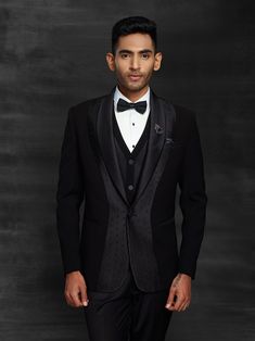 Black Colour Mens Tuxedo Suit For any occassion. This blazer Comes With A waist coa, Trouser,shirt & bow just as shown in the picture,suitable for groom and groomsmen for wedding,reception,cocktail,engagement wear.mens wedding suit & tuxedo must have in a mens wardrobe. Fitted Groom Suit With Suit Collar, Tailored Notch Lapel Suit For Wedding, Classic Wedding Suits In Suiting Fabric, Classic Wedding Suit In Suiting Fabric, Dapper Notch Lapel Blazer For Weddings, Elegant Black Tie Suit, Fitted Wedding Suit Set, Luxury Single Button Party Suit, Formal Tuxedo-style Three-piece Suit