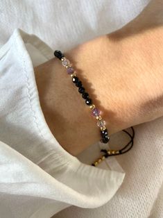 Empath Protection Bracelet. Black Tourmaline Rose Quartz - Etsy Empath Protection, Protection Bracelet, Bracelet Gemstone, Bracelet Black, Black Tourmaline, Empath, Crystal Bracelet, Bracelet Gift, Beaded Bracelet