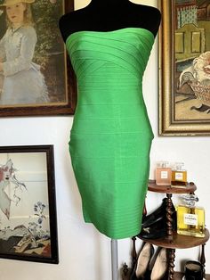 #ad Top Seller for Herve Leger Sweetheart Bandeau Bandage Dress Mini Strapless Green Size Large, Dresses Women Accessories, Herve Leger, Large Dresses, Dress Mini, Top Seller, Bandage Dress, Dress Outfits, Fashion Clothing, Size Large