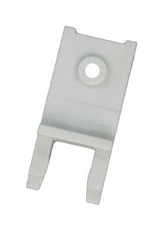 a white plastic holder with a hole in the middle and an opening for it to be used