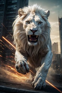 Cybertech wild white lion attacking topangle View DSLR 0 Lion Attacking, White Lion, Design Ad, Lion, White, Design