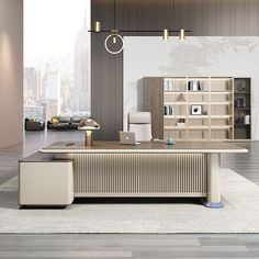 Luxury CEO Modern Office Desk in Dubai | Office Furniture in Dubai | MR Furniture Office Table Design Modern, Office Table Designs, Luxury Office Desk, Office Dubai, Modern Office Furniture Design, Boss Desk