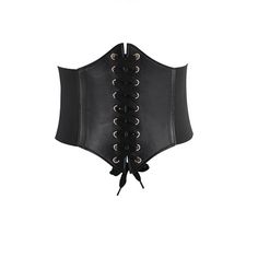 This vintage under bust corset is designed for a comfortable and slimming fit. Its adjustable lace-up closure ensures a snug and secure fit, while the bustier provides superior back and stomach support. The made-to-last elastic and mesh construction offers long-lasting wear that won't stretch or lose shape. Waist Belt Features: Style: Waist Belt, Waist Cincher, Waist Trainer Range: Instant Shape Color: Black Fully Adjustable Lacing: 1" Black Ribbon Achievable Waist Reduction: 2" Sweetheart Bustl Under Bust Corset, Look Formal, Body Shapewear, Lace Tights, Wide Leather Belt, Corset Belt, Corsets And Bustiers, Waist Training, Waist Trainer