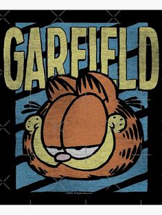 an image of a cartoon character with the word garfield on it