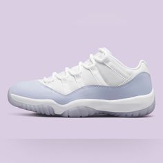 New Air Jordan 11 Retro Low ‘Pure Violet’ White Ballistic Mesh Upper With Glossy Patent Leather Overlay In A Pastel Lavender Hue. Comes With Box Jordan 11s Outfit, Shoe Storage Hacks, Adidas Iniki Runner, Adidas Iniki, Jordan Xi, Air Jordan Xi, Air Jordan 11 Retro Low, Air Jordan 11 Low, Jordan 11 Low