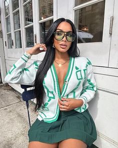 Sheena Nachae''s Amazon Page Green Outfits For Women, Pleated Skirt Outfit, Cardigan Outfits, Brunch Outfit, Cute Simple Outfits, Lookbook Outfits, Simple Outfits, Classy Outfits, Fashion Inspo Outfits