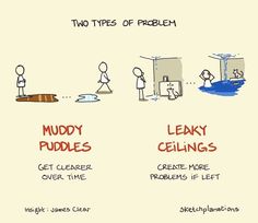 two types of problem, muddy puddles, leaky ceilings and leaky floors