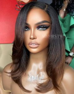 Long Layers Black Women, Glueless Wigs Black Women, Wig Gig, Melted Lace, Ponytail Simple, Hair Description, Zendaya Hair, Best Human Hair Wigs, Bun Ponytail