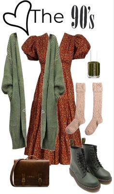 Earth Tone Skirt Outfit, Earth Tone Sweater Outfit, Autumn Outfits Earth Tones, Orange Dress Outfit Casual, Earth Tone Outfits Casual Hijab, Burnt Orange Dress Outfit, Earth Tone Cardigan, Orange Dress Outfit, Dress Outfit Casual