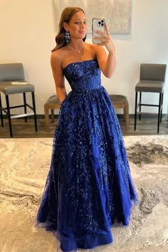 Zara |A-line Sequined Lace Long Prom Dress with Pockets Prom Dress With Pockets, Prom Dresses With Pockets, Tulle Evening Dress, Marine Uniform, Prom Dress Ideas, Prom 2024, Prom Inspo, Blue Evening Dresses, Blue Tulle