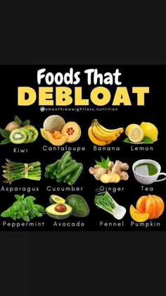 Foods That Debloat, Eat Better, Healing Food, Natural Health Remedies, Food Facts, Diet And Nutrition, Eating Healthy