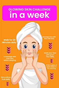 Glowing Skin Challenge, Skin Challenge, Natural Face Skin Care, Perfect Skin Care Routine, Acne Solutions, Skin Care Remedies, Skin Care Recipes, Bright Skin, Diy Skin Care