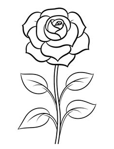 the outline of a rose flower