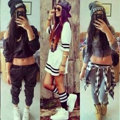 -Tomboy  -Street style Dope Swag Outfits, Summer Swag Outfits, Urban Wear Women, Estilo Swag, Swag Outfits For Girls, Dope Fashion, Swag Style, Girl Swag