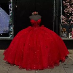 Red Glitter Quinceanera Dress Sweetheart with Bow 3D Flowers Princess Ball Gowns.  "This pin contains affiliate links, which means I may earn a commission at no cost to you extra for you". 
 #affiliate #advertising" Red Cinderella Dress, Pink Dress For Quinceanera, Red Glitter Gown, Moda2000 Quince Dresses Red, Deep Red Quinceanera Dresses, Burgundy Red Quince Dresses, Red Dress With Bow, Red 15 Dress, Red Ballgown