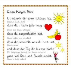 an image of a poem written in german with pictures of fruits and vegetables on it