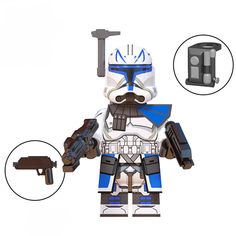 Captain Rex 501st Legion Clone trooper | Lego Minifigures  Delsbricks.com Star Wars 501st Legion, Star Wars 501st, Captain Rex, 501st Legion, Clone Trooper, Block Toys, Toys For Kids, Lego Minifigures