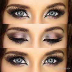 Best Ideas Of Makeup For Blue Eyes ★ Seductive Makeup Looks For Blue Eyes, Dark Bridal Makeup For Blue Eyes, Bridal Make Up Blue Eyes, Wedding Makeup For Blue Eyes, Blue Eyes Pop, Eyeshadow For Blue Eyes, Makeup For Blue Eyes, Valentines Day Makeup