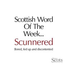 the scottish word of the week schnered