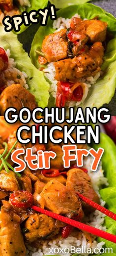 Gochujang chicken stir fry recipe Gochujang Stir Fry, Chicken Stir Fry With Rice, Stir Fry With Chicken, Stir Fry With Rice, Korean Dinner, Gochujang Chicken, Stir Fry Recipe, Tasty Chicken, Vegetable Dish