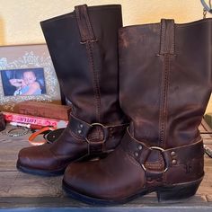 Like New - Worn A Handful Of Times Only 6m Frye Womens Boots, Frye Boots Lace Up, Frye Boots Belk, Frye Harness Boots, Frye Boots, Frye Shoes, Shoes Heels Boots, Shoes Women Heels, Heeled Boots