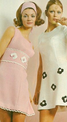 60s Fashion Patterns, 60s Mini Dress Outfit, 60s Mod Outfits, Mod 60s Fashion, 1965 Fashion, 60s Vintage Fashion, 1960s Mini Dress