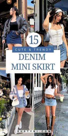 Denim Mini Skirt Outfit Summer, Mini Skirt Outfit Summer, Mini Skirts Outfits Summer, Denim Mini Skirt Outfit, Mini Skirt Outfits, Cute Maxi Skirts, Outfits For Petite, Skirt Outfit Summer, Mini Skirt Summer