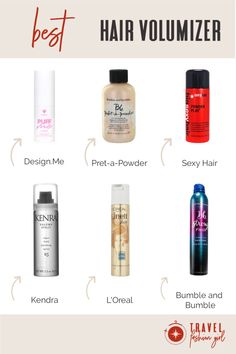 The Best Volumizing Hair Products, Products For Bob Hairstyles, Best Hair Spray For Volume, Products For Fuller Hair, Color Wow Volumizer, Fine Hair Products Best, Root Booster Hair Products, Volume Products For Fine Hair, Travel Size Hair Products