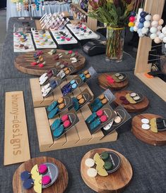 an assortment of desserts are on display at the event