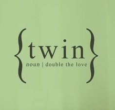 the logo for twin is shown in black on a green background